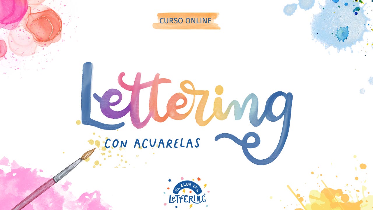 Curso online de lettering con acuarelas
