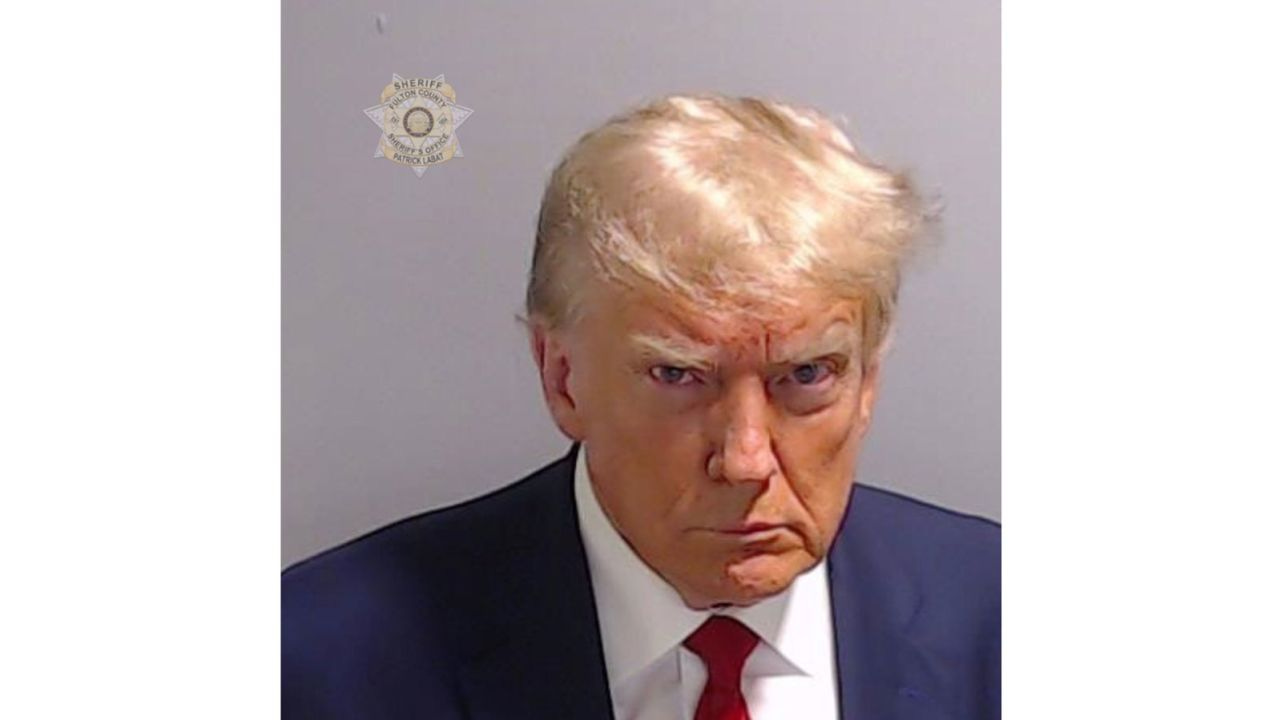 Donald Trump MUGSHOT 082423 white bars