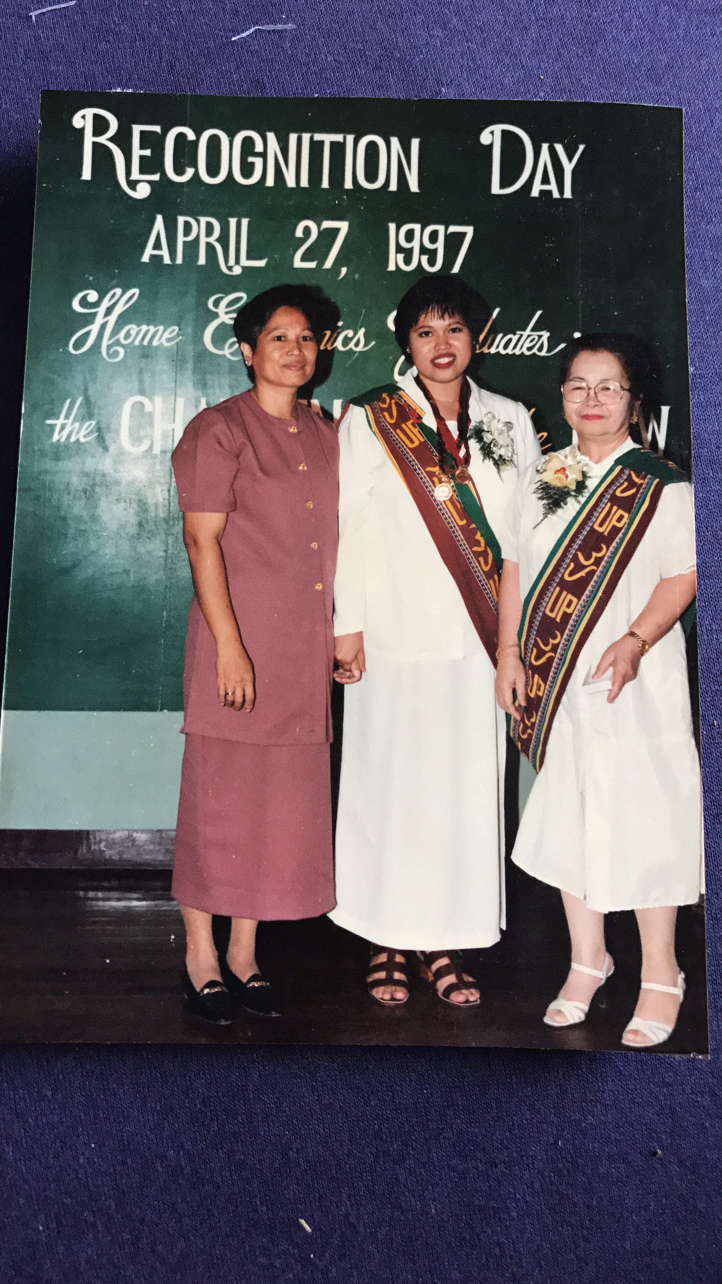 My mom and school representative during my university graduation.