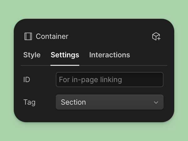 Give your DIVs semantic HTML tags in Webflow