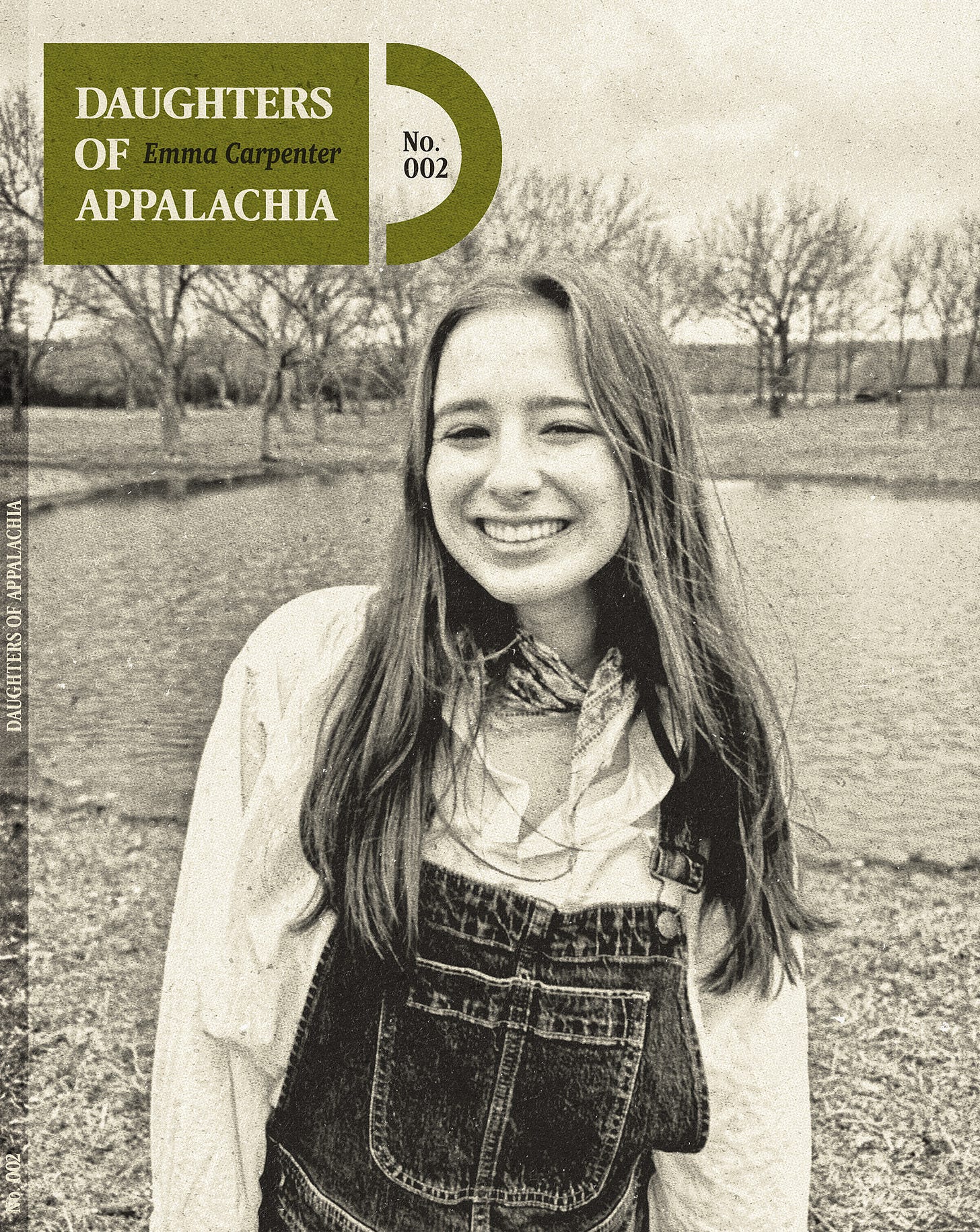 young Appalachian woman in overalls