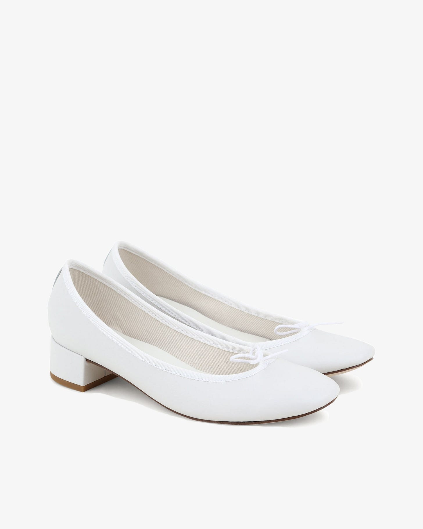 Ballerines Camille cuir Blanc