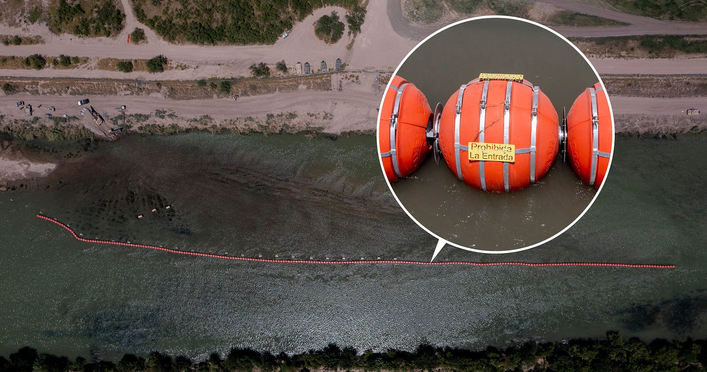 At the Texas Rio Grande border, how buoy barriers pose grave danger