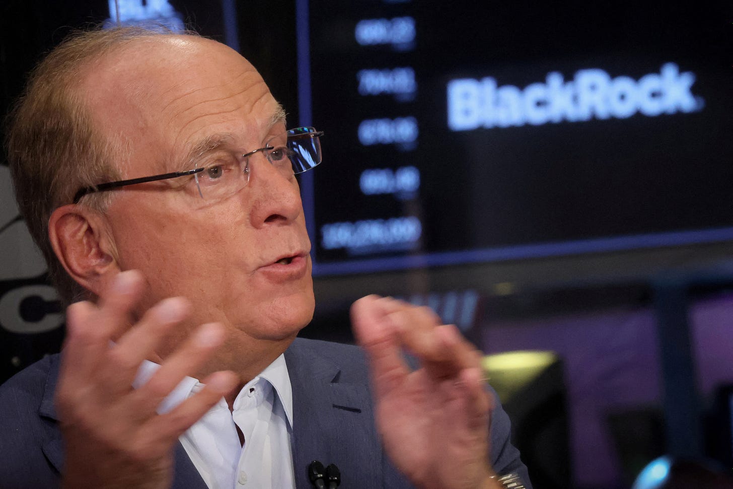 Larry Fink, Chairman and CEO of BlackRock, at the NYSE in New York