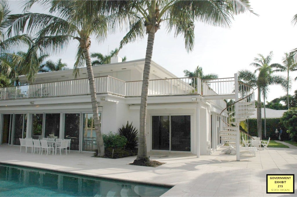 Jeffrey Epstein's Palm Beach home. Police raid images.