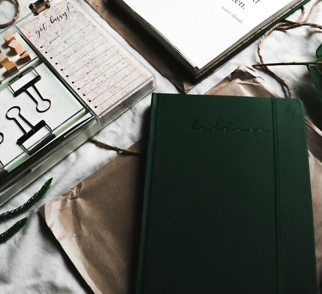 green notebook