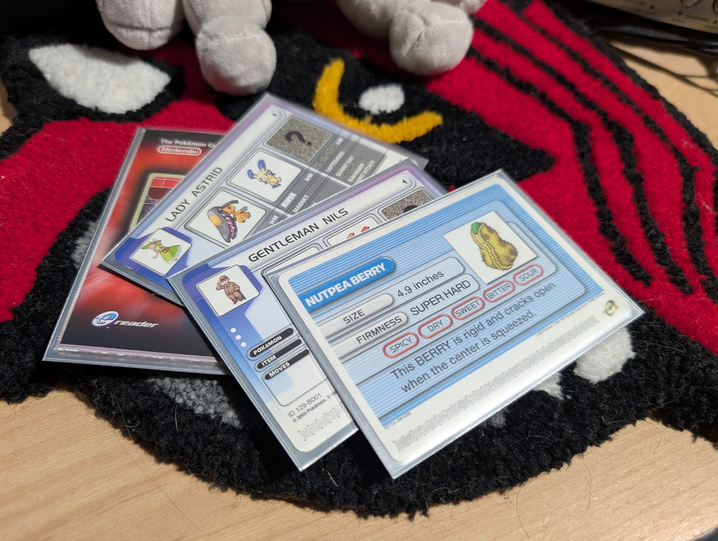 Reece's collection of eReader cards, compatible with Pokémon Ruby, Sapphire and Emerald