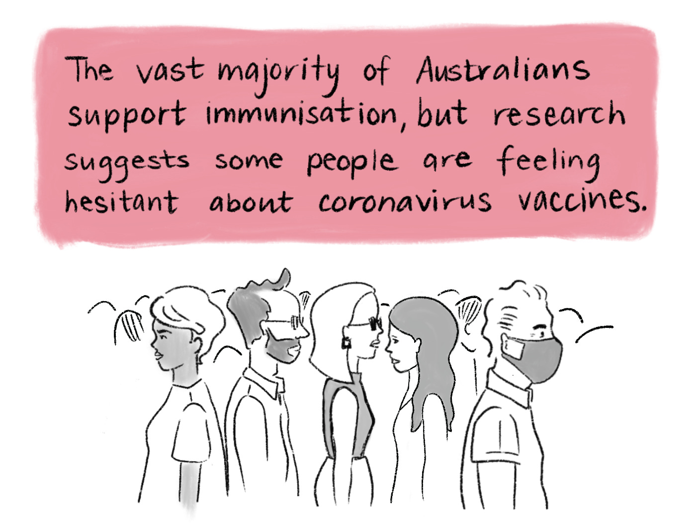 Vaccination comic scene 3. Read the transcript below.
