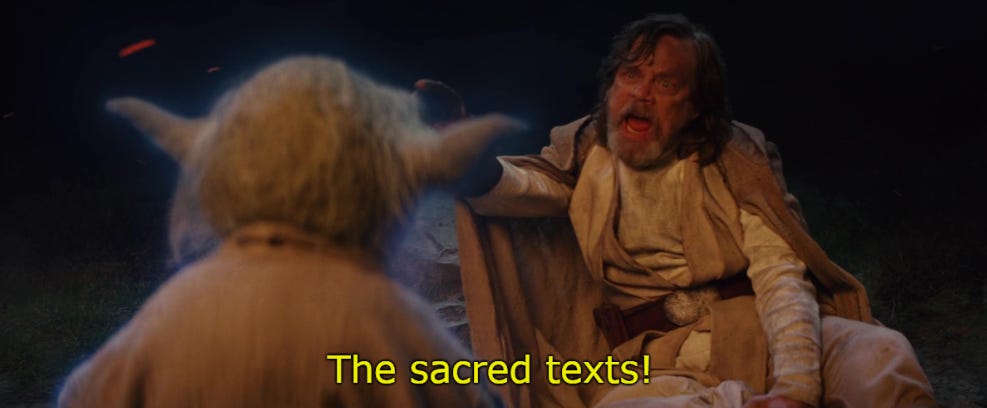 The sacred texts!