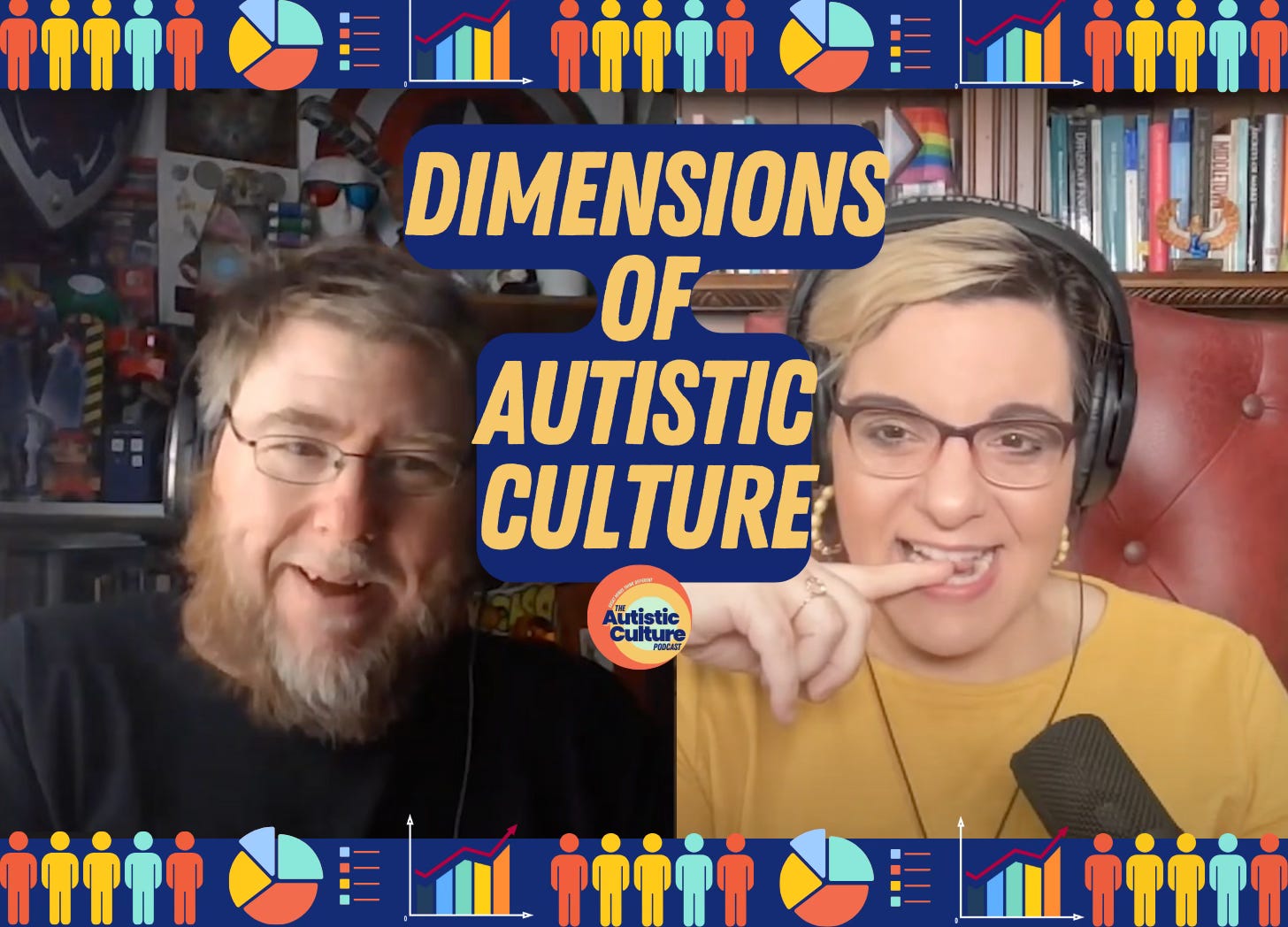 Autistic podcast hosts discuss: Dimensions of autistic culture. Autism podcast | Ever wonder why Autistics are so blunt? We apply Gert Hofstede's cultural dimensions theory to Autistic Culture and find out!
