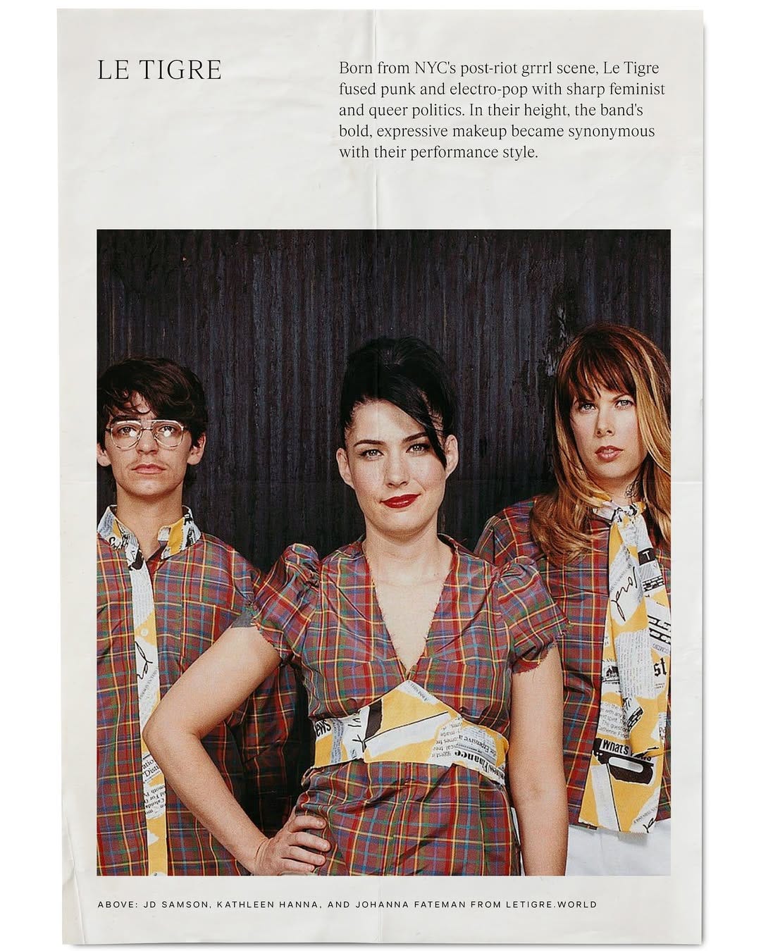 A photograph of Le Tigre. 