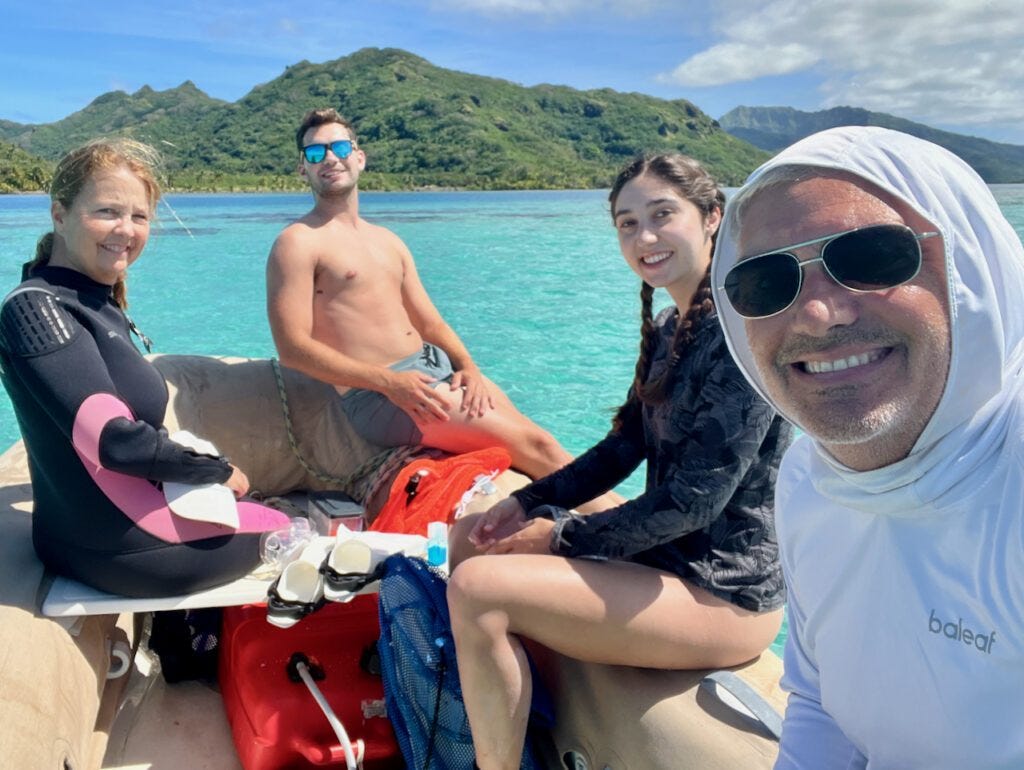 Snorkeling off Motu Murimahora