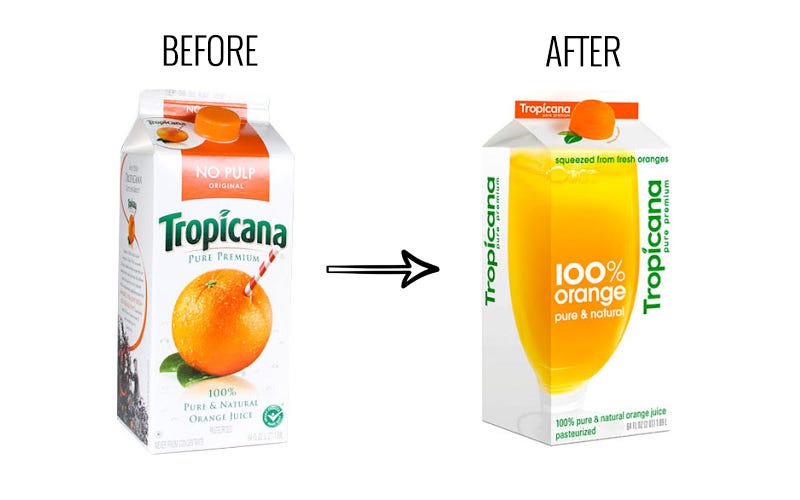What to learn from Tropicana's packaging redesign failure?