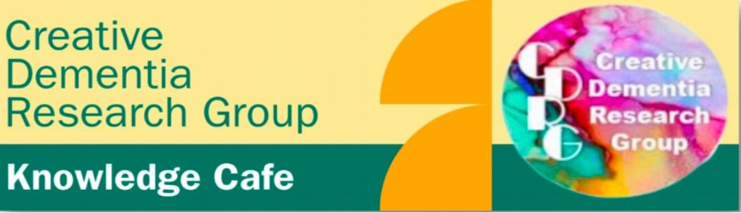The image is a promotional flyer for an event organised by the Creative Dementia Research Group titled "Knowledge Cafe." Here is the detailed alt text description for screen readers: Alt Text: Flyer for the Creative Dementia Research Group's Knowledge Cafe event. Title: "Creative Dementia Research Group" in teal font on the top left, with "Knowledge Cafe" in white text on a green background just below. Event Date: "18th September 2024" in bold, orange text centred in the middle. Location: Below the date, the location is given as "University of Derby, Enterprise Centre, Bridge St, Derby DE1 3LD" in black text. Registration: The text "Register free here" is centred and written in bold green text. QR Code: On the right side of the flyer, there is a QR code that can be scanned for registration. Booking Link: Below the QR code and the registration text, there is a small line of text in black providing the booking link: "https://lapp.onlinesurveys.jisc.ac.uk/s/northampton/creative-dementia-research-group-knowledge-cafe". The top right of the flyer features the group's colourful circular logo with the text "Creative Dementia Research Group."