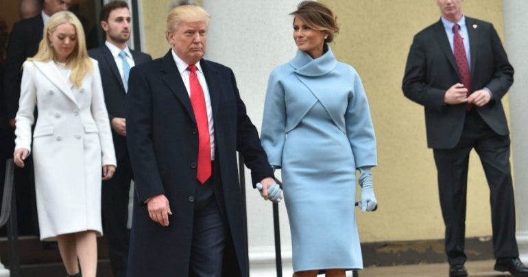 melania trump jacki o blue dress