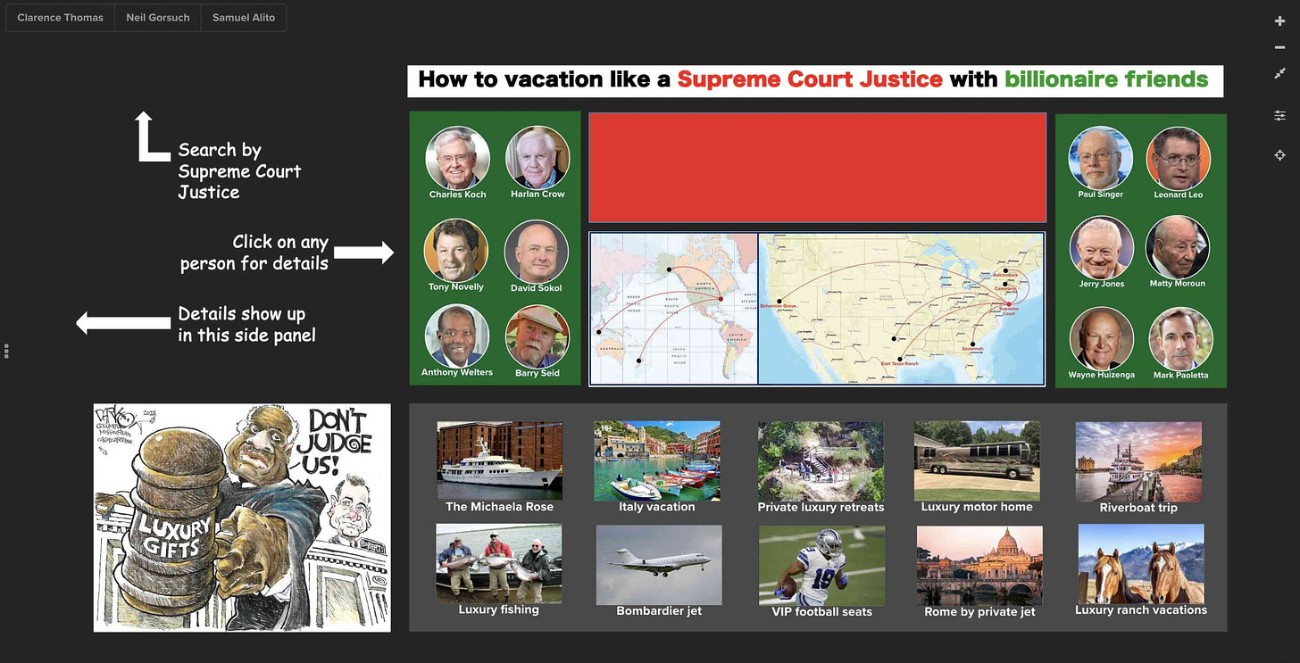 Map of Supreme Court Luxury vacations