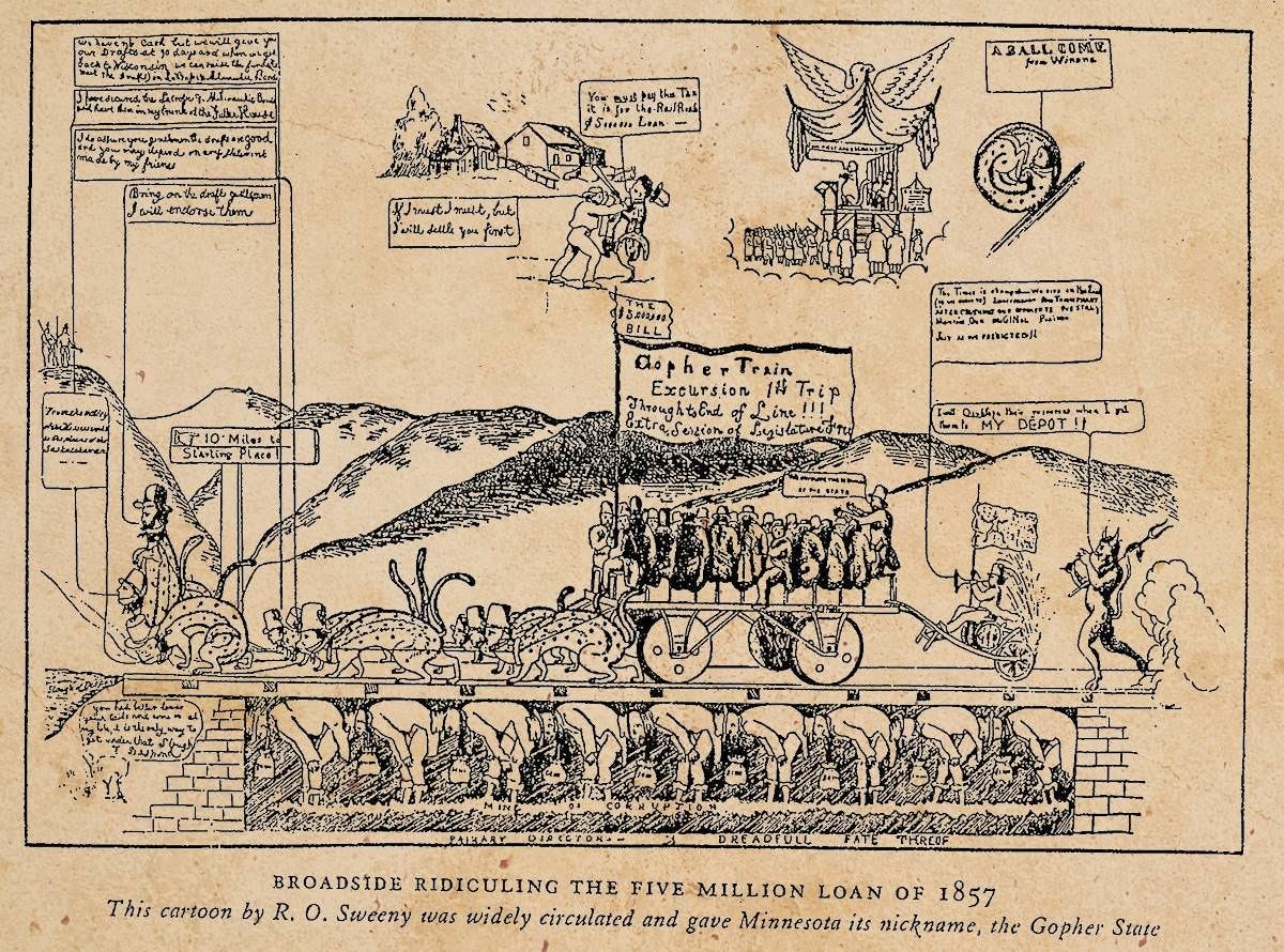 Robert O. Sweeny's Gopher Train cartoon