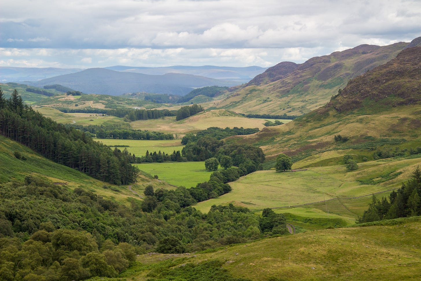 View down beautiful Glen Lednock from below the dam © Felicity Martin