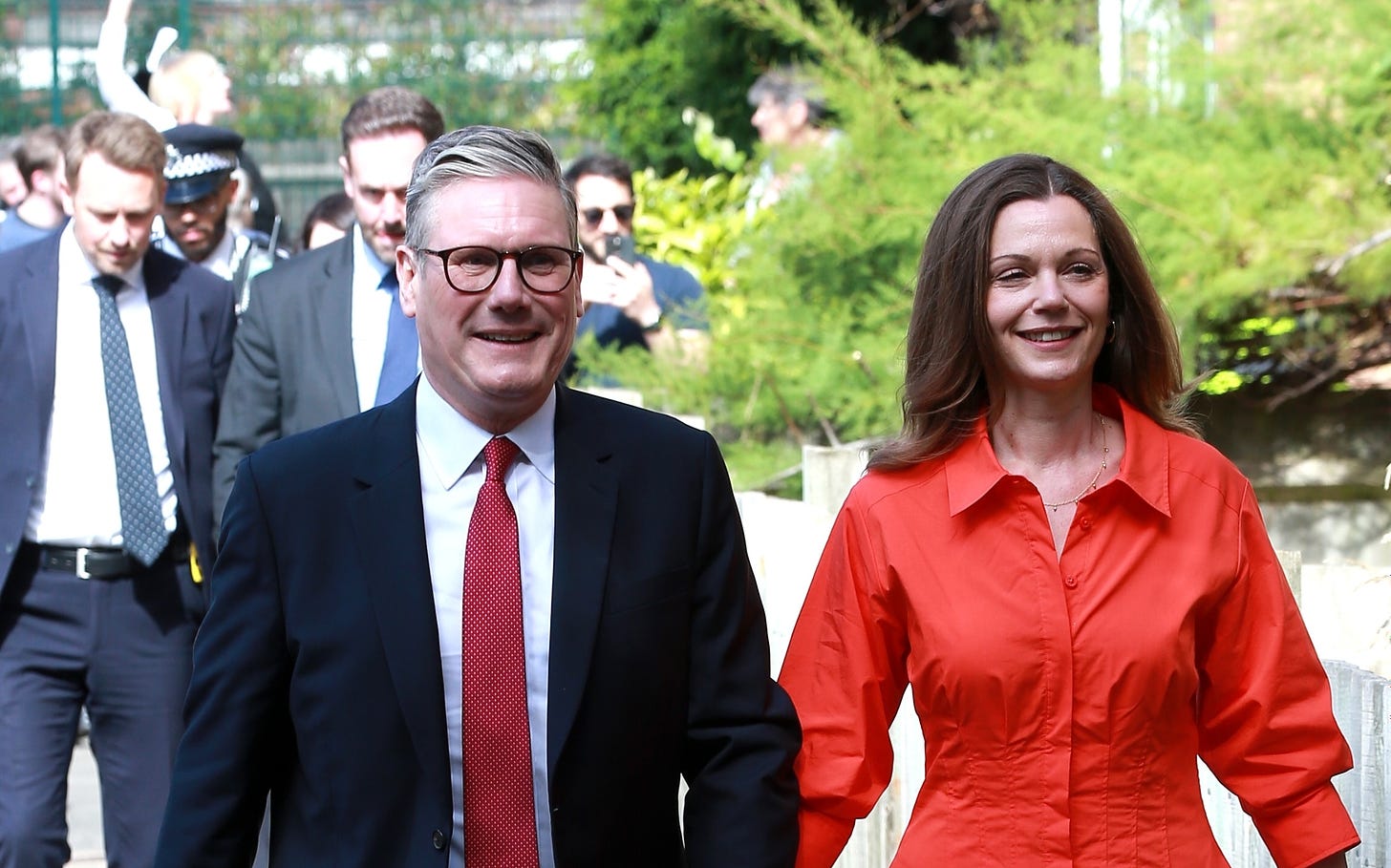 Keir Starmer and wife Victoria voting Thursday