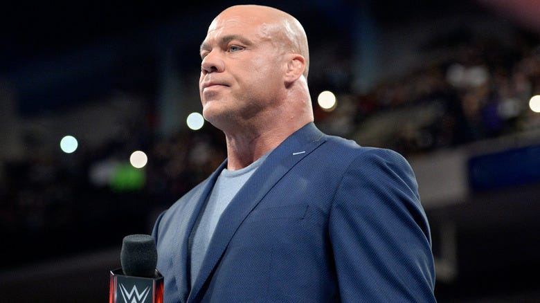 Kurt Angle, thinking about what might be featured about him on Dark Side of the Ring