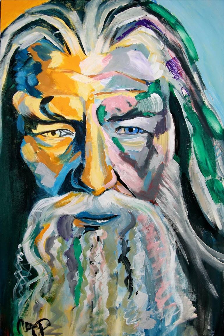 Gandalf the Grey Painting by Mara Marcu | Saatchi Art