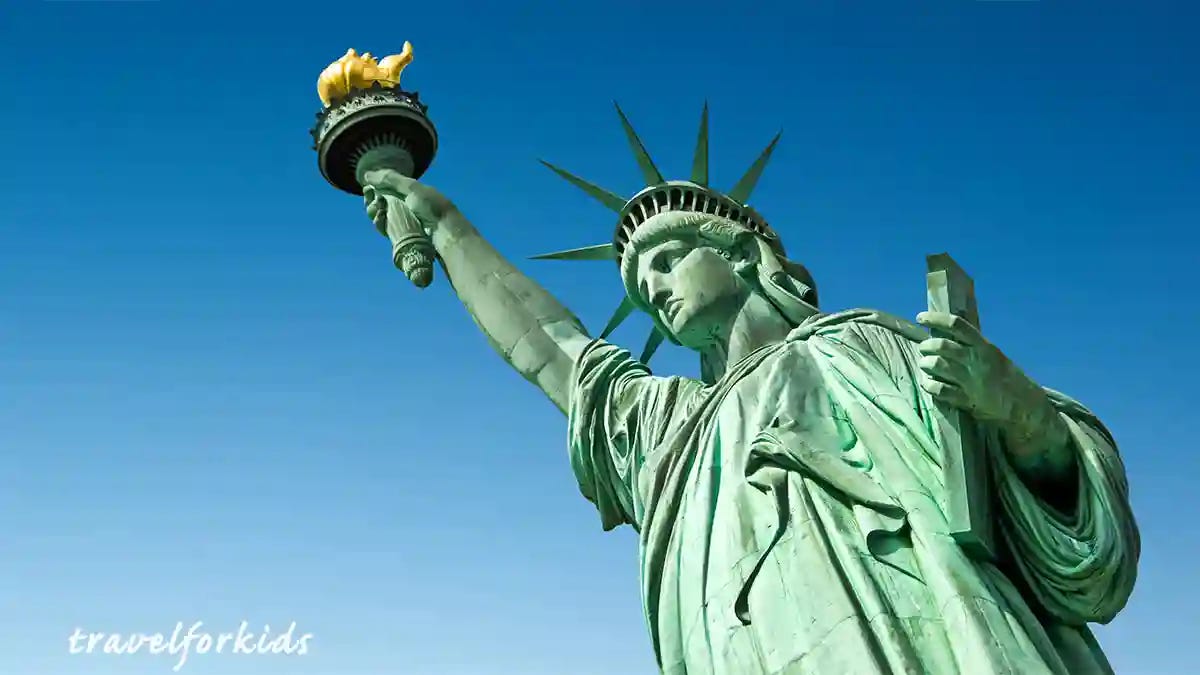 statue of liberty holding torch