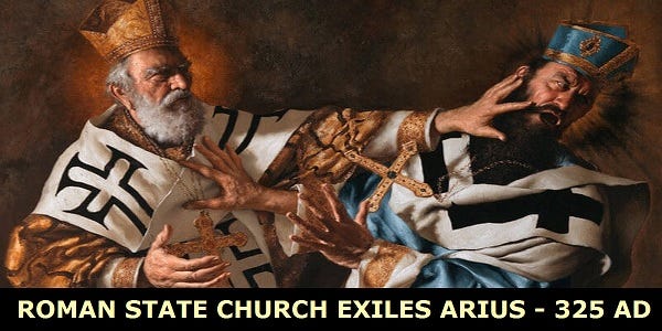 roman state church exiles aruis - 325AD