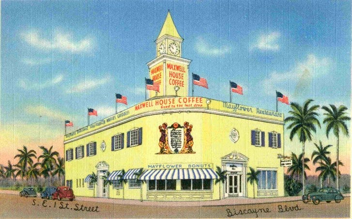 Figure 1: Postcard of Mayflower Restaurant
