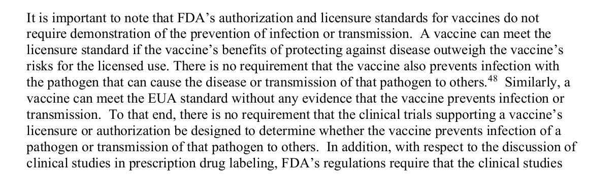  FDA: “Vaccines Do NOT Require Demonstration of the Prevention of Infection or Transmission” WAIT WHAT???  Https%3A%2F%2Fsubstack-post-media.s3.amazonaws.com%2Fpublic%2Fimages%2F7fdf7cc8-c574-40ef-a3f0-95fb5dc10c29_1160x350