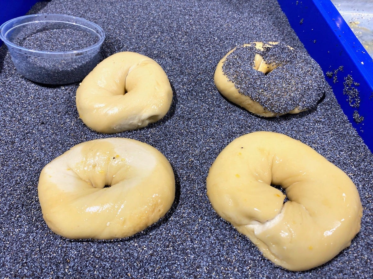 Poppy seed bagels.