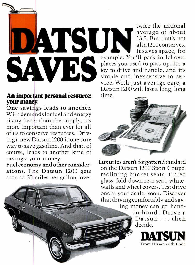 Datsun saves twice the national average