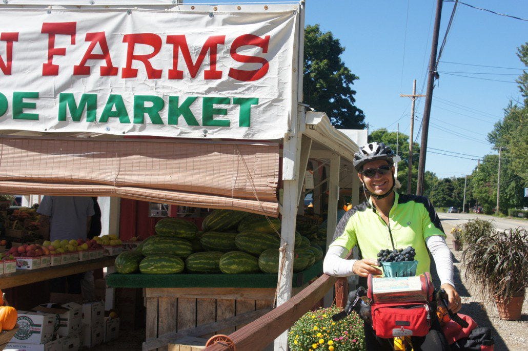 Fresh grapes at a farm stand? Yes please!