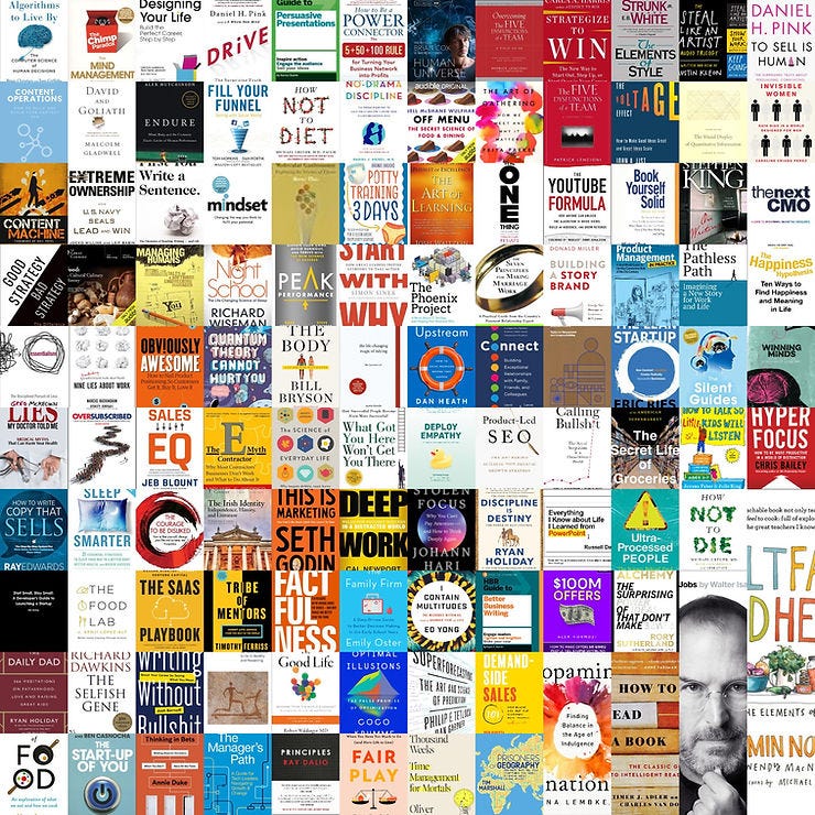 Collage of all book covers read in 2023.