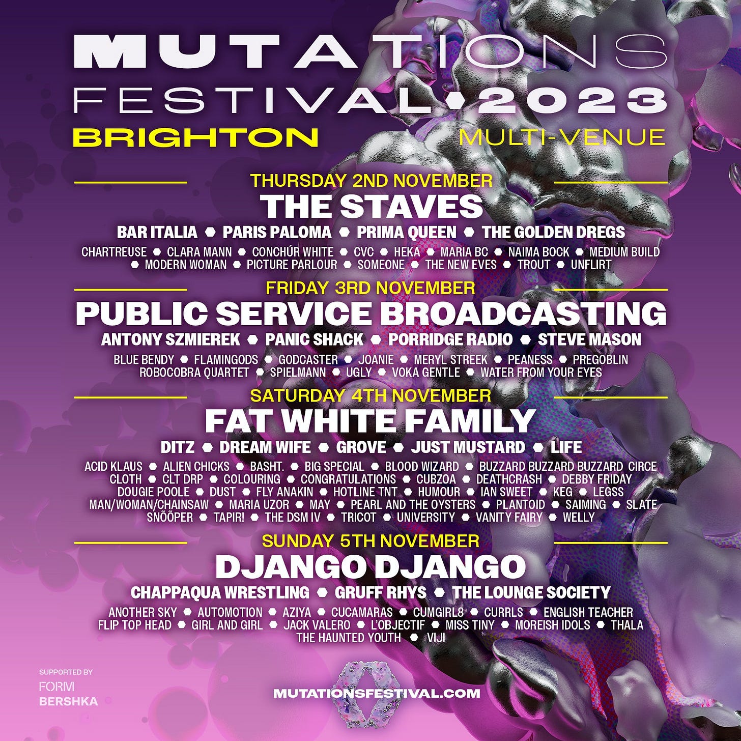 MUTATIONS FESTIVAL 2023 - Friday Tickets | £33.19 | 3 Nov @ Various Venues,  Brighton, Brighton | DICE