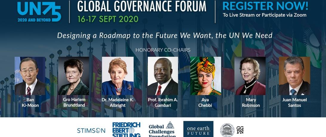 UN75 Global Governance Forum - Join the Conversation! | One Earth Future