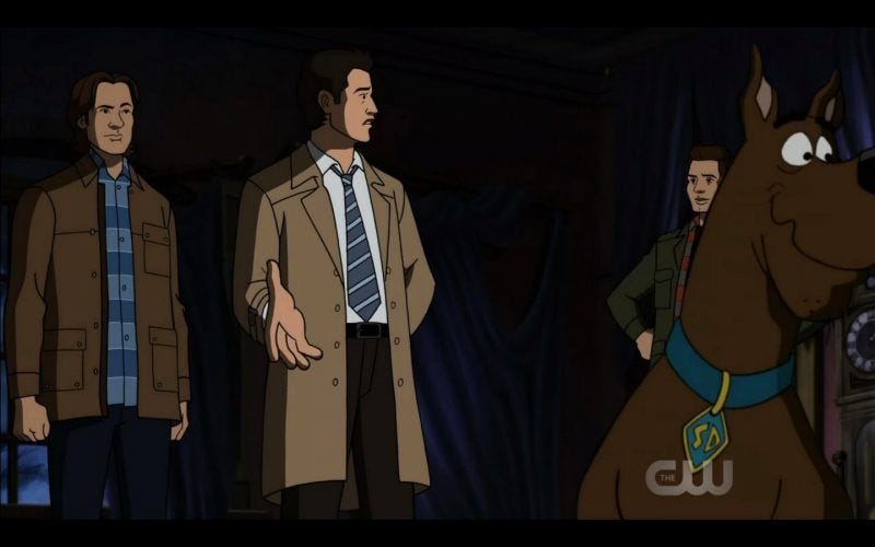 supernatural castiel comes on dean sam winchester scoobynatural