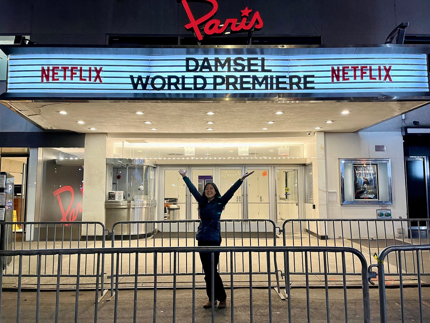 Author Evelyn Skye in New York for the Damsel World Premiere