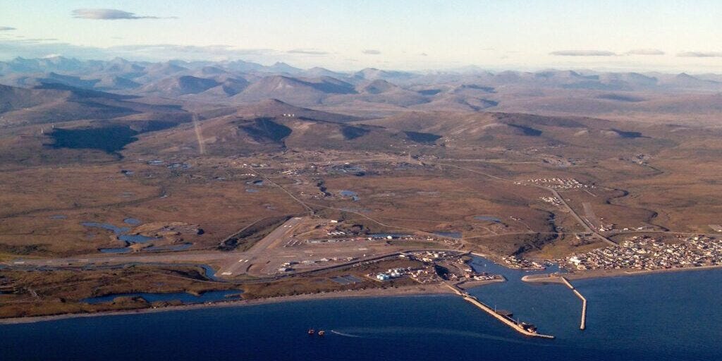 Aerial view of the Port of Nome. KNOM file photo. 