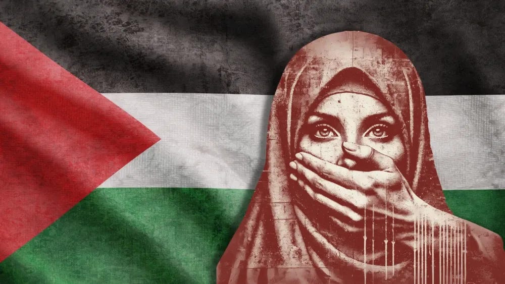 Mulher palestina silenciada