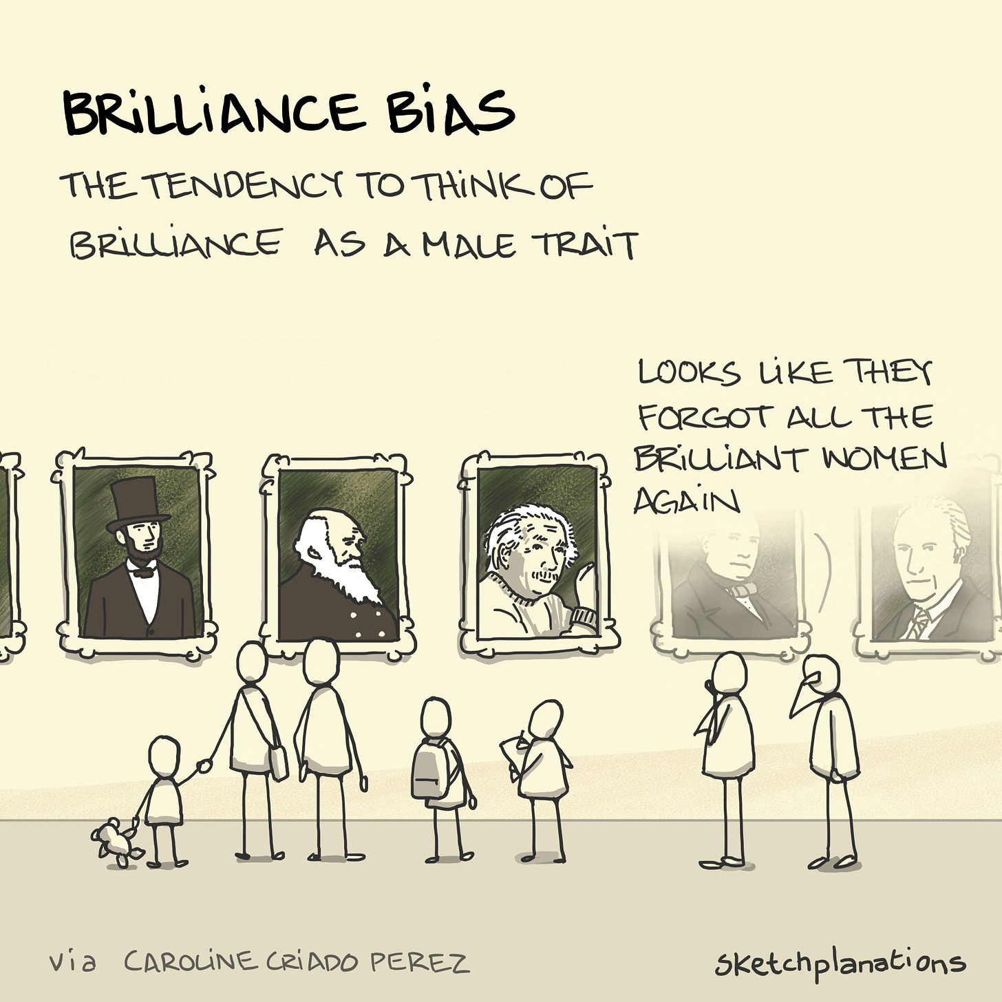 Brilliance bias: The tendency to think of brilliance as a male trait.