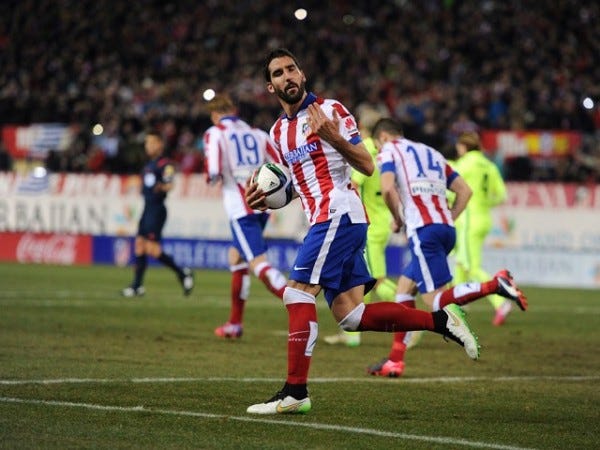 raul garcia bulge win for atletico madrid la liga champs 2015