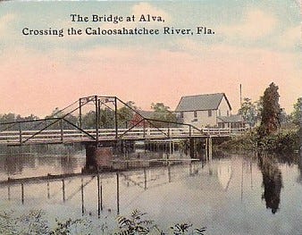 Vintage Postcard Bridge at Alva