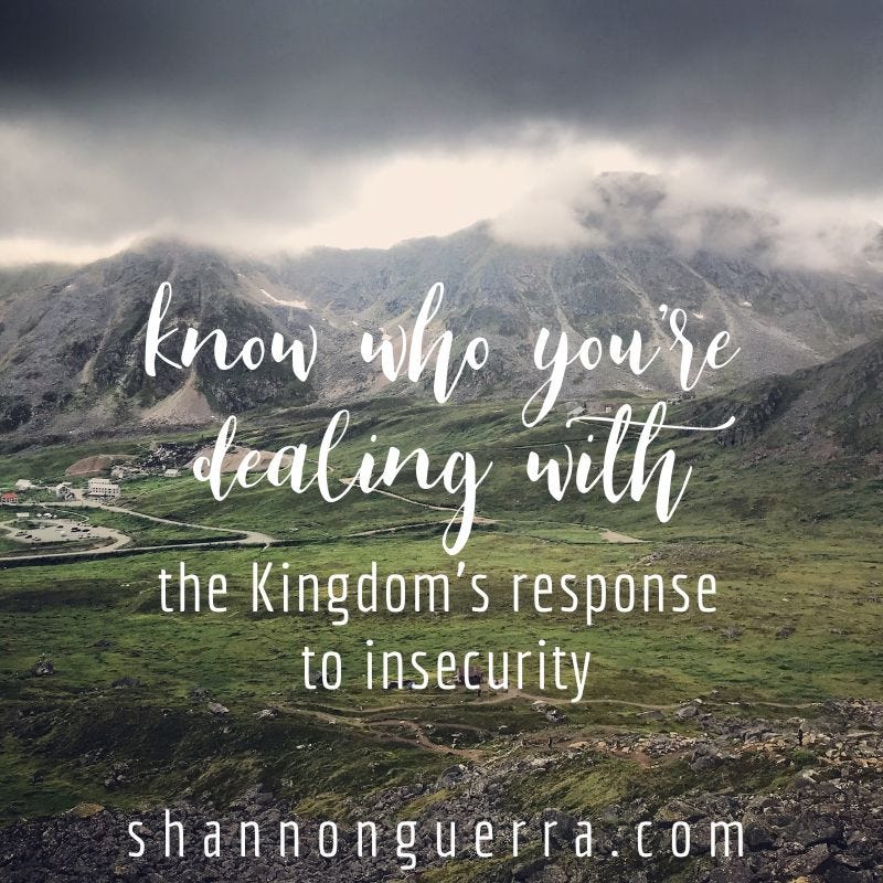 know who you're dealing with: the Kingdom's response to insecurity