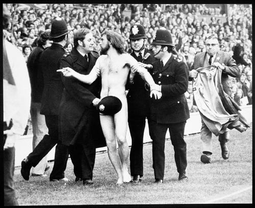 Streaker Arrested at Rugby Match in 1974
