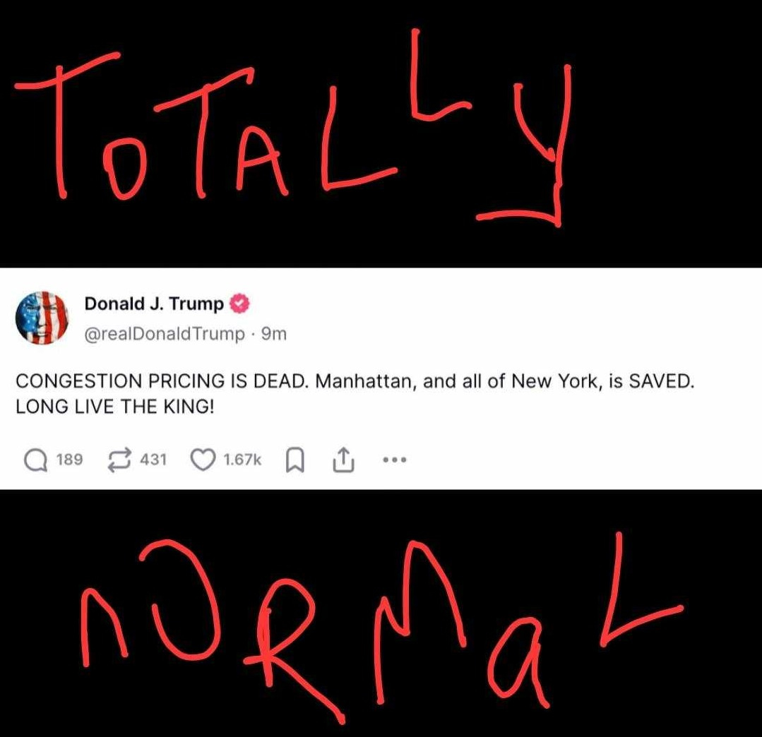 Donald Trump's post pronouncing himself "king" is totally normal. NOT.