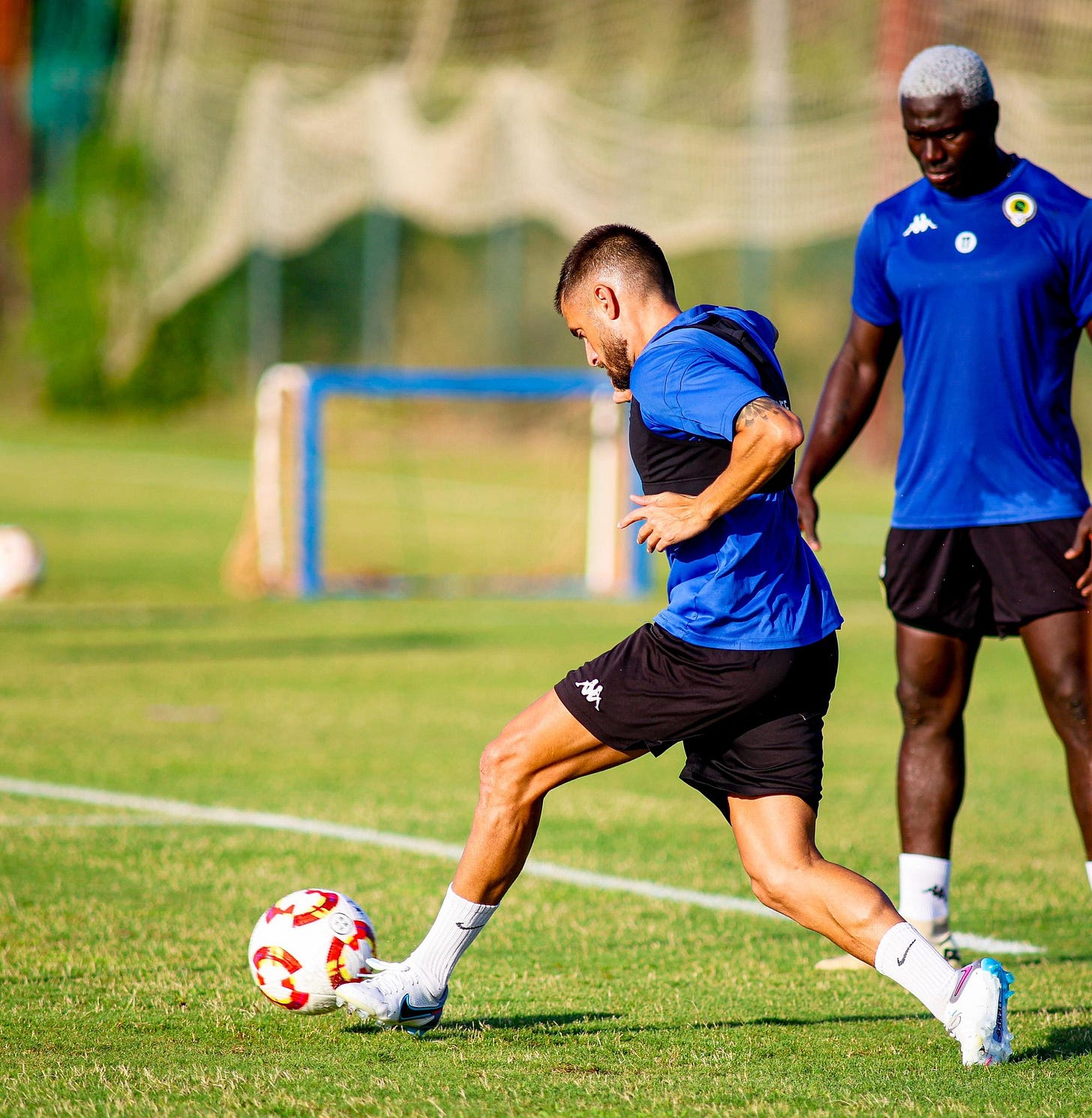 Artiles y Marcos Mendes durante un entrenamiento Artiles y Marcos Mendes durante un entrenamiento