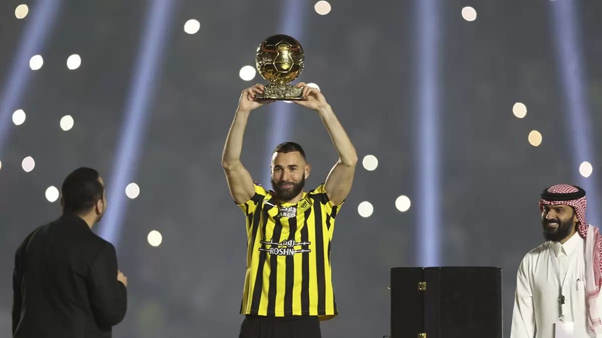 Karim Benzema Is Unveiled As An Al-Ittihad Player In Front Of 60,000 Fans -  In Pics