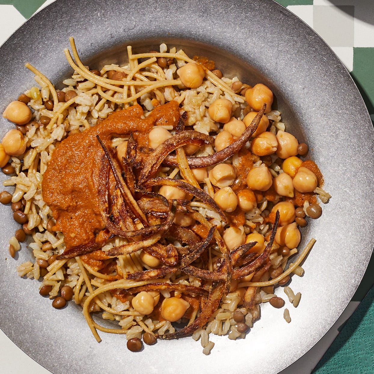 Egyptian Lentils, Rice & Pasta (Koshari) Recipe | EatingWell