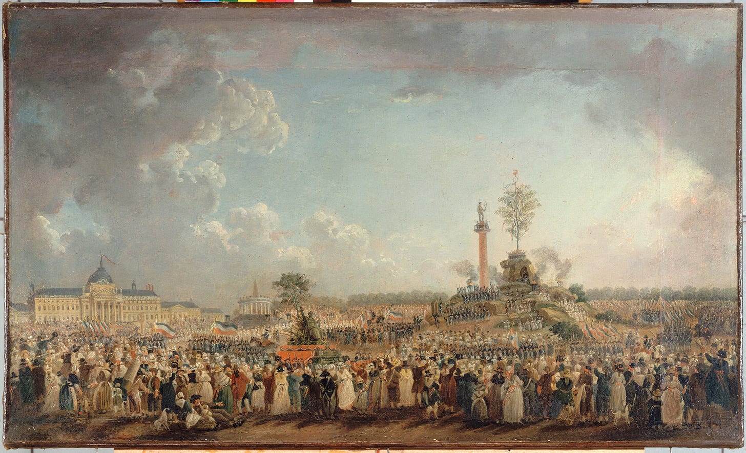 The Festival of the Supreme Being, by Pierre-Antoine Demachy (1794)