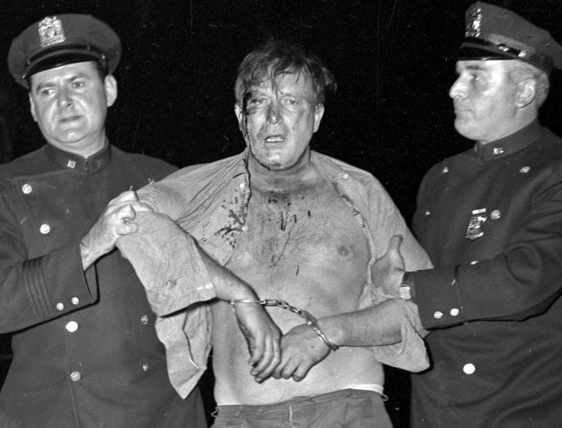Battered by the L.A. Cops. Just another night with Lawrence Tierney.
